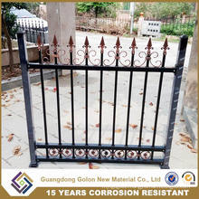 Euro Style Free Standing Powder Coated Wrought Iron Fence